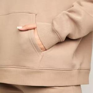 เสื้อฮู้ดขนแกะ500gms รุ่นเฮฟวี่เวทสำหรับฤดูใบไม้ร่วงพร้อมไหล่ตกออกแบบโลโก้พิมพ์ลายดิจิตัลเรียบ - Product Image 6