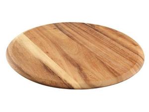 Mango de grabado Circular de 14 pulgadas, tabla de cortar Pizza de madera redonda con mango, tabla de cortar queso - Product Image 2