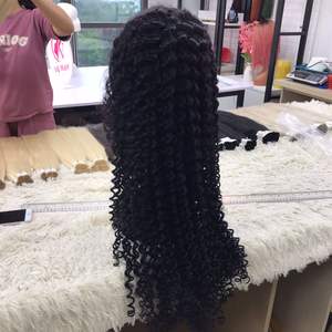 Brut vietnamien VQ cheveux Bella modèle 100% vierge cheveux humains vague profonde pour perruques sans colle HD dentelle en gros femmes noires - Product Image 6