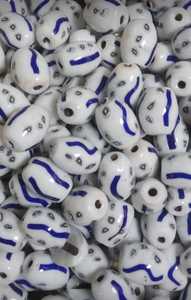 แก้วลายดอกไม้สีขาวสไตล์ millefiori วัสดุคริสตัลหลวมสำหรับผู้ค้าปลีกและนักออกแบบเครื่องประดับ - Product Image 3