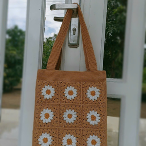 Bolso de ganchillo para mujer, bolso de mano de ganchillo, bandolera de hombro tejida, bonito bolso de ganchillo para niñas, OEM hecho en Vietnam - Product Image 2