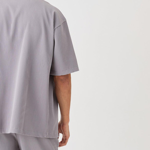 Nouvelle Collection Été 2026 – Ensemble Décontracté 2 Pièces pour Homme en Coton Bio Respirant et Écologique – Chemise Boutonnée à Manches Courtes Ample pour la Plage - Product Image 5