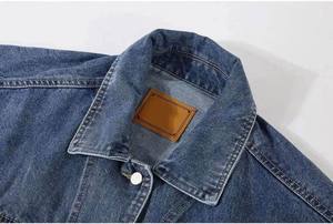 Veste en jean vintage pour homme, décontractée, formelle, imprimée, streetwear, jean confortable, vêtement d'extérieur surdimensionné - Product Image 3