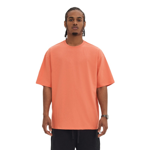 Camisetas de talla grande Camiseta de algodón con estampado negro de peso pesado en blanco para hombre - Product Image 4