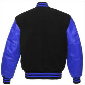 Chaqueta Varsity Personalizada de Invierno para Hombre, de Lana, Piel de Oveja, Cuero Genuino, con Logos Bordados, Parches y Etiquetas - Product Image 2