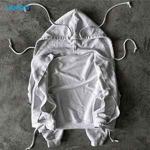 เสื้อมีฮู้ดของผู้ชายผ้าฝ้ายแบบรูดซิปได้ผ้าเทอร์รี่ใส่100% น้ำหนักมากออกแบบได้ตามที่ต้องการ - Product Image 2