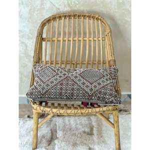 Funda de Almohada Marroquí Hecha a Mano, Funda de Cojín Tradicional Bereber, Cojín Decorativo Boho para Sofá, Almohada Decorativa de Algodón para el Hogar - Product Image 1