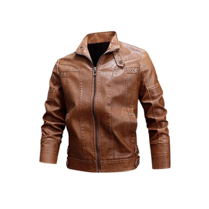 Meilleure vente Vestes en cuir à la mode pour hommes, coupe ajustée, entièrement personnalisables, imperméables et respirantes, avec fourrure de mouton pour l'hiver - Product Image 2