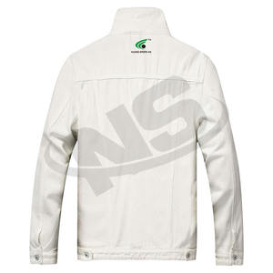 Chaqueta vaquera asequible de color sólido para hombre, Chaquetas vaqueras de invierno personalizadas OEM, ropa de calle duradera de última moda - Product Image 5