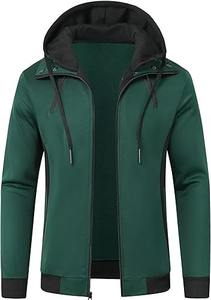 Sweat à capuche zippé pour homme en coton mélangé de haute qualité, personnalisé, en molleton brodé, respirant et écologique, idéal pour le printemps, vente en gros - Product Image 3