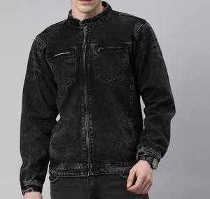 Souper Vente En Gros Prix Denim Vestes Pour Hommes Fournisseurs Élégant 2024 Nouveau Design Personnalisé Hommes Zip Up Denim Jeans Veste - Product Image 1