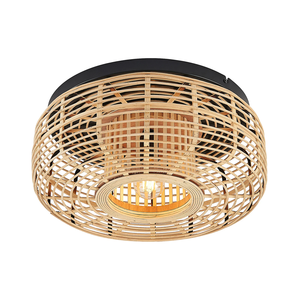 Plafonnier abat-jour en rotin, lampes fabriquées à partir de matériaux faits à la main, accessoires de décoration de la maison, vente en gros. - Product Image 1