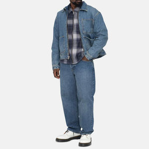 Abrigo vaquero para hombre, chaqueta vaquera gruesa con forro de lana a la moda de invierno, chaqueta vaquera cálida y delgada - Product Image 4