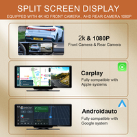 Tragbares Carplay 10,26 Zoll Autoradio Kabelloses Carplay-Display WIFI BT Auto-DVD-Player Autonavigation Unterstützt Apple Android