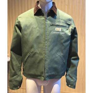 Chaquetas para Hombre, Chaqueta de Trabajo de Lona Resistente, Cuello de Pana, Logotipo Personalizado, Chaquetas de Trabajo para Camioneros y Carpinteros - Product Image 4