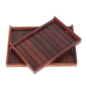 Plateau en bois décoratif pour table basse, améliorant la décoration de la maison avec du bois naturel et un style industriel - Product Image 1