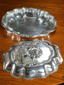 Latest Modern Design <b>Serving</b> <b>Dish</b> <b>With</b> <b>Lid</b> for Home Hotel Restaurants Kitchenware Foods <b>Serving</b> <b>Dish</b> Silver Color <b>Serving</b> <b>Dishes</b> - Product Image 3