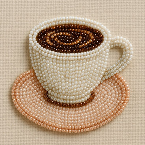 Elegante broche bordado con cuentas, único, hecho a mano, de lujo, estilo real. - Product Image 1