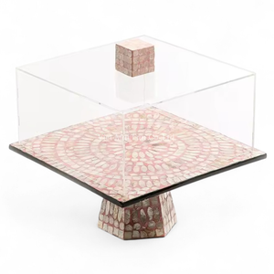 Base para Pastel Decorativa Hecha a Mano, Ecológica, de Nácar, para Mesa de Postres y Presentación de Alimentos, de Vietnam - Product Image 1