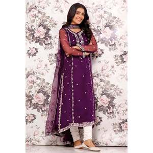 Conjunto de Traje para Mujer, Camisa Violet Mist, Dupatta y Pantalones - Product Image 3