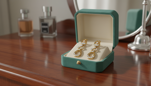 ต่างหูเพชรแบบหลายเม็ดทรงหยดน้ำ ดีไซน์หรูหรา ทำจากทอง 14K และเพชรธรรมชาติสำหรับผู้หญิง - Product Image 6