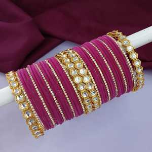 High Quality <b>Bangles</b> Bracelet CZ Crystal Rhinestone <b>Bangles</b> Velvet <b>Bangles</b> Antique <b>Indian</b> Fashion Statement Jewelry for Women - Product Image 1