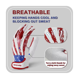 Top Quality American Football Receiver Gloves Super Sticky Palm Latest Design Customized Manufacturer American Football Gloves - Product Image 5