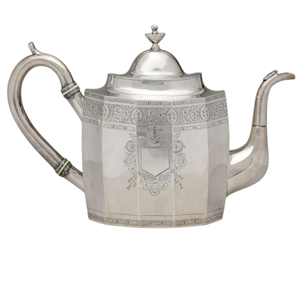 Tetera con acabado de plata de doble pared resistente al calor al por mayor, tetera de acero inoxidable, cafetera, juego de té de metal promocional - Product Image 1