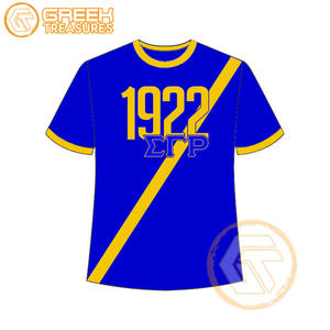 Camiseta de Sororidad Sigma Gamma Rho para Mujer al por Mayor, 100% Algodón Jersey, Transpirable, Antiarrugas, de Secado Rápido, Informal para Verano - Product Image 1