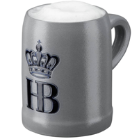 Chope à bière classique en grès émaillé Hofbraeuhaus Muenchen Oktoberfest 0,25 L, haute qualité, faite à la main, durable et résistante