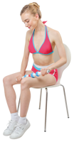 ALLWINWIN MSK109 Bâton de massage - Rouleau de massage musculaire à petites billes pour les jambes
