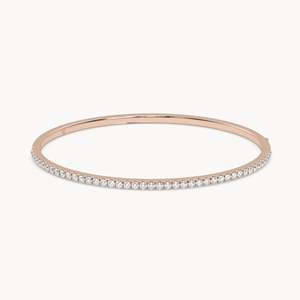 Bracelet en diamant éternel, demi-serti, fin et élégant - Product Image 4