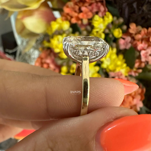 Bague en or massif 14 carats pour femme, diamant de laboratoire taille radiant, clarté VVS, certifié IGI, élégante, pour fiançailles, mariage, bijoux fins - Product Image 5