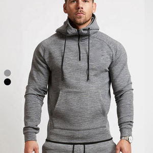 Top Cropped Boxy Fit Hombres Sudaderas con capucha Chándales Increíble logotipo personalizado Full Zip up Hoodie Set Branded Blank Oversized Streetwear Sets - Product Image 6