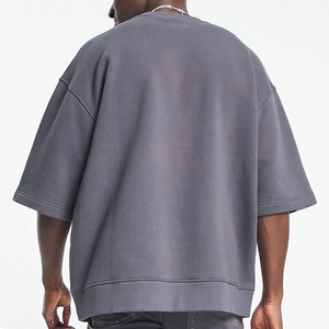 Sweat-shirt de base pour hommes personnalisé sweat-shirt surdimensionné à col ras du cou côtelé sweat-shirt pour hommes sweat-shirt en coton mélangé - Product Image 5