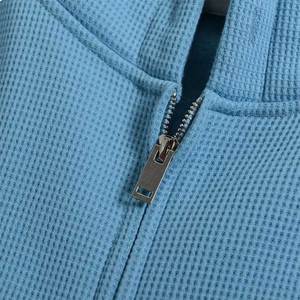 Vente en gros de sweats à capuche unisexes personnalisés avec logo imprimé, 100% coton, pour hommes, taille oversize, fermeture éclair intégrale, style uni - Product Image 5