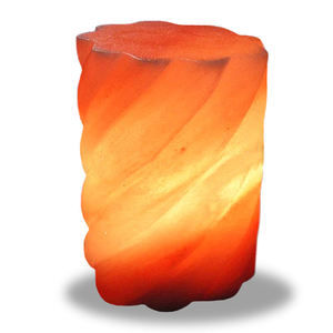 Vente en gros Lampe au sel en cristal de l'Himalaya naturel contemporain personnalisé Lampes de table à induction électriques cylindriques torsadées - Product Image 1