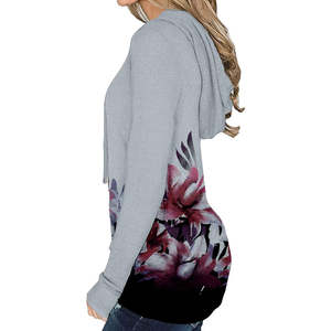 Sudadera con Capucha Extra Grande Informal con Logotipo Personalizado, Sudadera con Capucha de Forro Polar Grueso y Transpirable para Mujer - Product Image 4