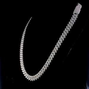 Bijoux Hip Hop Luxira Jewels Chaîne Miami Cuban Infinity Link en or blanc pour enfants Plaqué rhodium Colliers en moissanite IGI - Product Image 4