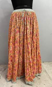 กระโปรงแมกซี่พิมพ์ลายแบบลำลองของผู้หญิงชุดคลุมชายหาดสไตล์อินเดียสำหรับงานปาร์ตี้ฤดูร้อน - Product Image 3