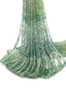 Perles de pierres précieuses en fluorite naturelle collier bijoux fournitures perles en vrac en gros 4.5mm - 5mm, 12.5 brin prix d'usine en gros - Product Image 4