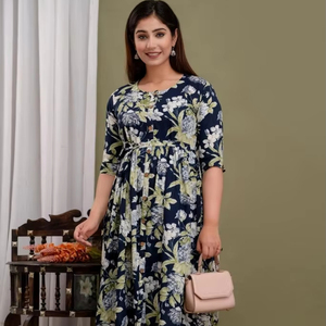 Indian Hand Block Printed 100% Cotton <b>Mini</b> Dress New Trendy Casual Summer Floral Sweet Style Natural Waistline Valentine's Day - Product Image 1