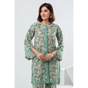 <b>Top</b> Quality Digital Printed Shirt <b>and</b> <b>Trouser</b> Pakistani Women Fashion Shalwar Kameez Summer Collection Casual Dress For Ladies - Product Image 4