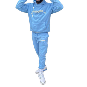 Sudadera con Capucha y Logotipo Personalizado, Impresión de Alta Densidad, 100% Algodón, Conjunto Deportivo con Cordón, Pantalones Jogger para Hombre, Ropa de Entrenamiento - Product Image 2