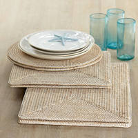 Sous-verres et sets de table en bambou tissé à la main, style classique, décoration de mariage, produits artisanaux en bambou du Vietnam