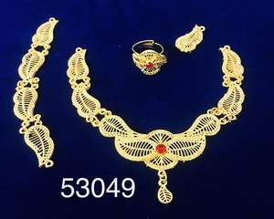 2024 Best Buy 24K chapado en oro Estilo Vintage conjunto de joyería de moda fabricante indio inspirado Comoras Mayotte-regalo de cobre listo - Product Image 1