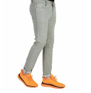 กางเกงยีนส์ทรงตรงผู้ชาย ผลิตในปากีสถาน ผ้าฝ้าย 100% ระบายอากาศดี แต่งลายปัก ทรงหลวม สไตล์สตรีท เอวยางยืด ล้างสีแบบ Acid Wash - Product Image 4