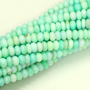 Hermosas cuentas de ópalo verde mar disco, forma redonda lisa, cuentas de piedra preciosa de ópalo verde de 7-10 mm, cuentas de calidad AAA, joyería - Product Image 2