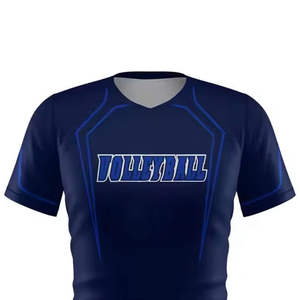 ชุดวอลเลย์บอลดีไซน์ล่าสุด เสื้อเจอร์ซีย์แขนสั้น ระบายอากาศ แห้งเร็ว 100% โพลีเอสเตอร์ แบรนด์ OEM สำหรับทุกเพศ ทุกฤดู - Product Image 6