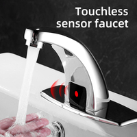 Robinet de bassin intelligent en laiton sans contact avec capteur infrarouge automatique pour évier de salle de bain en gros